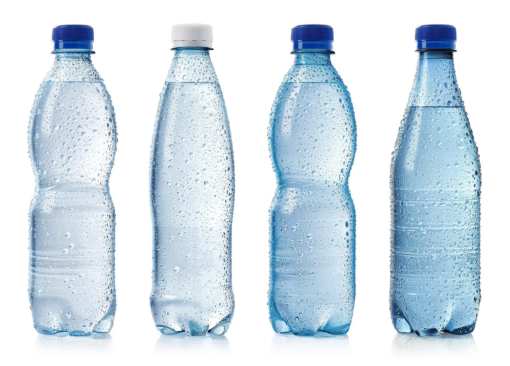 Collection,Of,Various,Cold,Bottles,Of,Water,With,Drops,Isolated